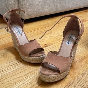 Steven madden camel suede wedges
